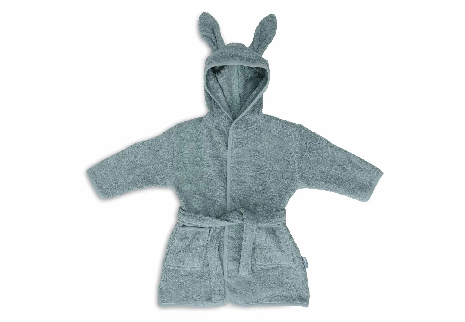 Jollein Baby-Bademantel Frottee sea green 1–2 Jahre – weicher Kinder-Bademantel mit Kapuze und Hasenohren