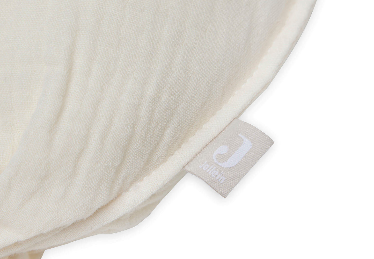 Jollein Markenlabel am cremefarbenen Stoff-Luftballon – schöne Geschenkidee zur Geburt und Babyparty