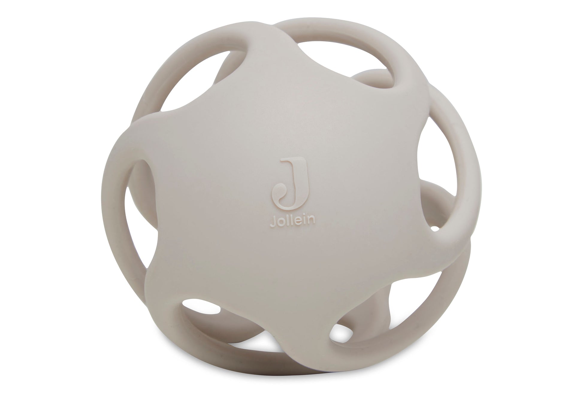 Silikonball von Jollein in Biscuit/Beige – Beißspielzeug für Babys, freigestellt