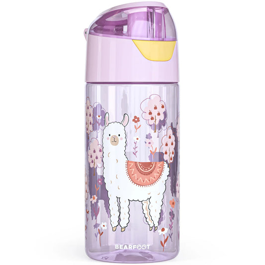 Auslaufsichere Trinkflasche mit Lama-Motiv für Kinder
