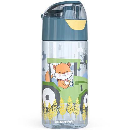 Auslaufsichere Trinkflasche mit Traktor-Motiv für Kinder