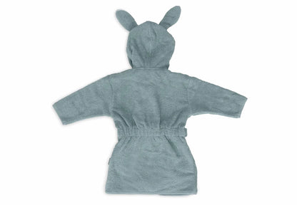 Kinder-Bademantel Sea Green mit Ohren aus Frottee, Gr. 1-2 Jahre – Baby Bademantel, Geschenk zur Geburt oder Babyparty