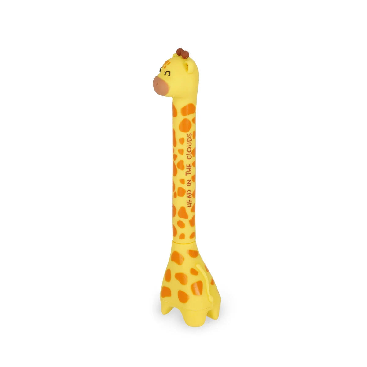 Legami Kugelschreiber Stand-Ink Ovation Giraffe freigestellt auf Standfüß – lustiger Tier-Stift als Geschenkidee zur Einschulung für die Schultüte