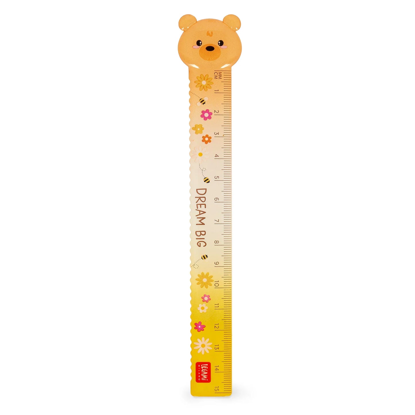 Legami Lineal Bear Sweet Bear freigestellt mit süßem Bär-Kopf und Blumendekor – Geschenkidee zur Einschulung für die Schultüte