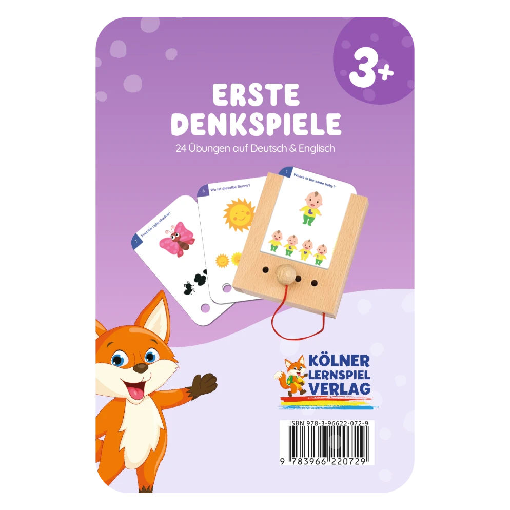 Kartensatz "Erste Denkspiele" vom Kölner Lernspielverlag für den Lochkasten – Lernkarten ab 3 Jahren