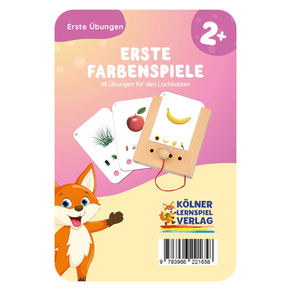 Kartensatz "Erste Farbenspiele" vom Kölner Lernspielverlag für den Lochkasten – Lernkarten ab 2 Jahren