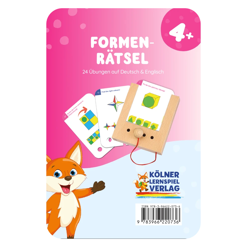Kartensatz "Formenrätsel" vom Kölner Lernspielverlag für den Lochkasten – Lernkarten ab 4 Jahren