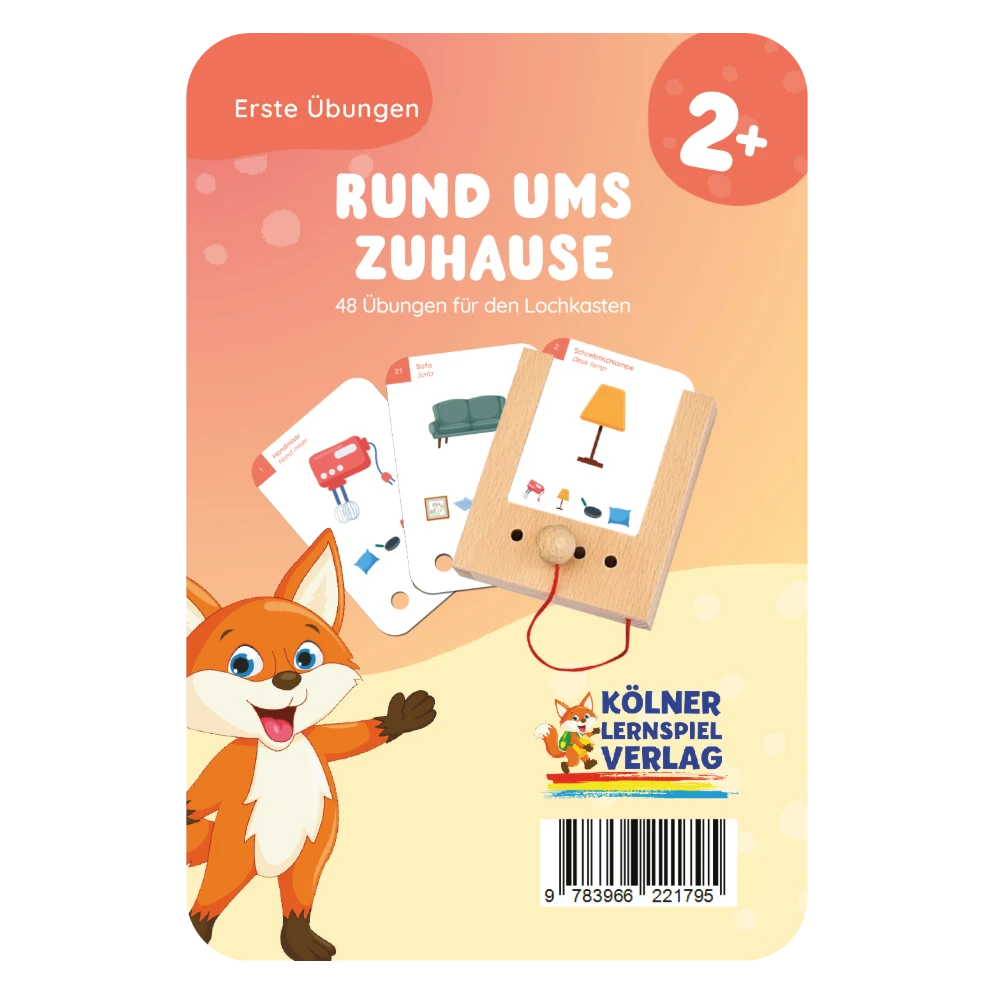 Kartensatz "Erste Übungen: Rund ums Zuhause" vom Kölner Lernspielverlag für den Lochkasten – Lernkarten ab 2 Jahren