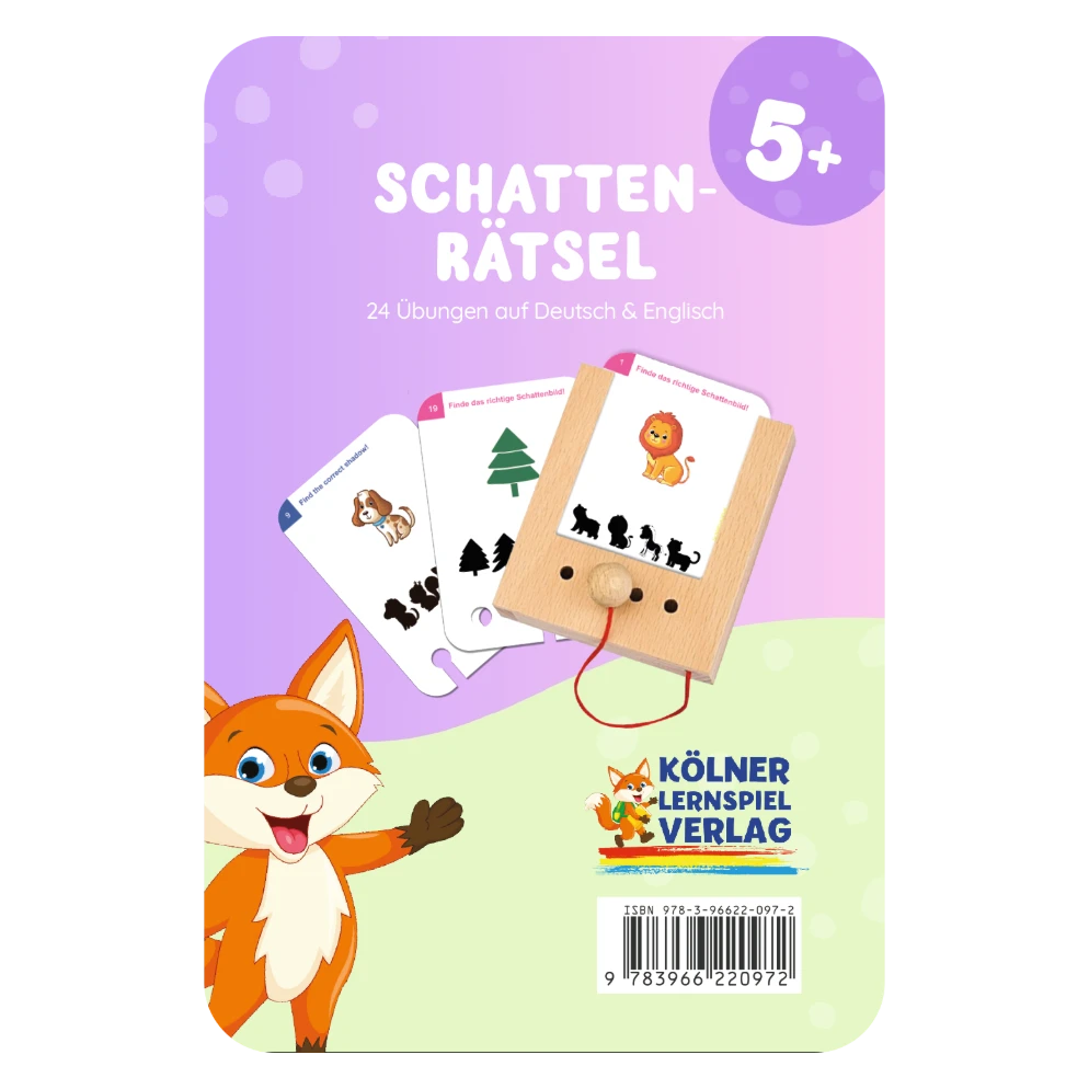 Kartensatz "Schattenrätsel" vom Kölner Lernspielverlag für den Lochkasten – Lernkarten ab 5 Jahren