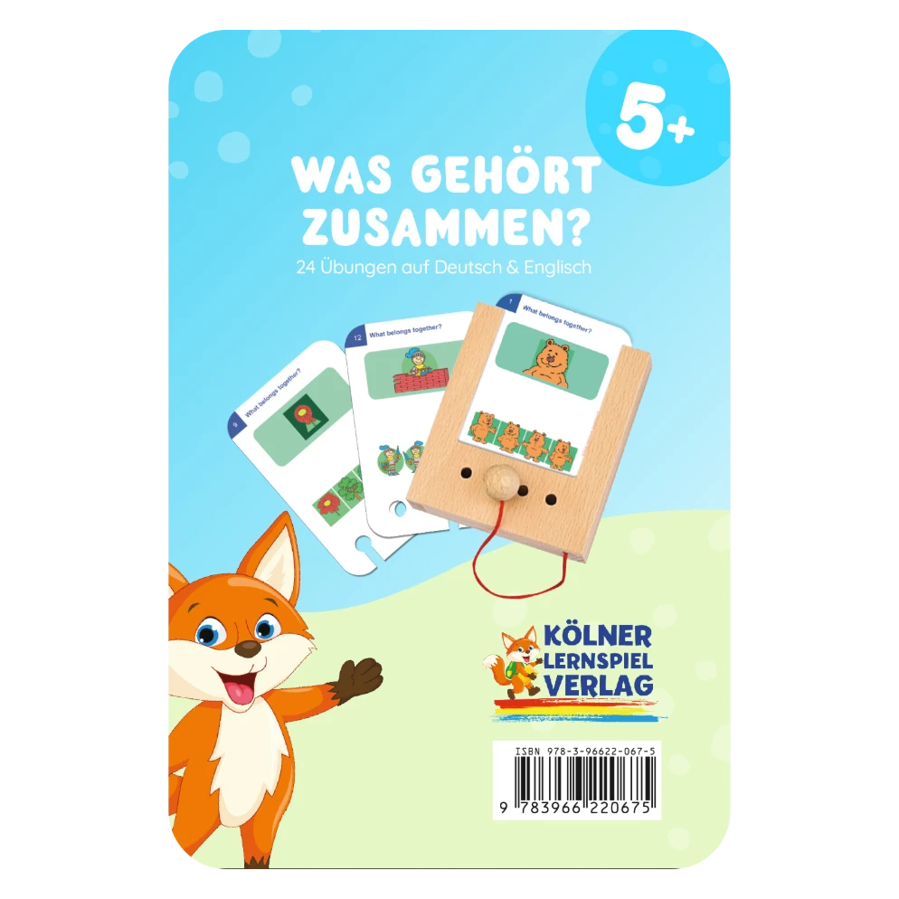 Kartensatz "Was gehört zusammen?" vom Kölner Lernspielverlag für den Lochkasten – Lernkarten ab 5 Jahren