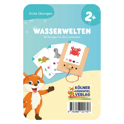 Kartensatz "Erste Übungen: Wasserwelten" vom Kölner Lernspielverlag für den Lochkasten – Lernkarten ab 2 Jahren