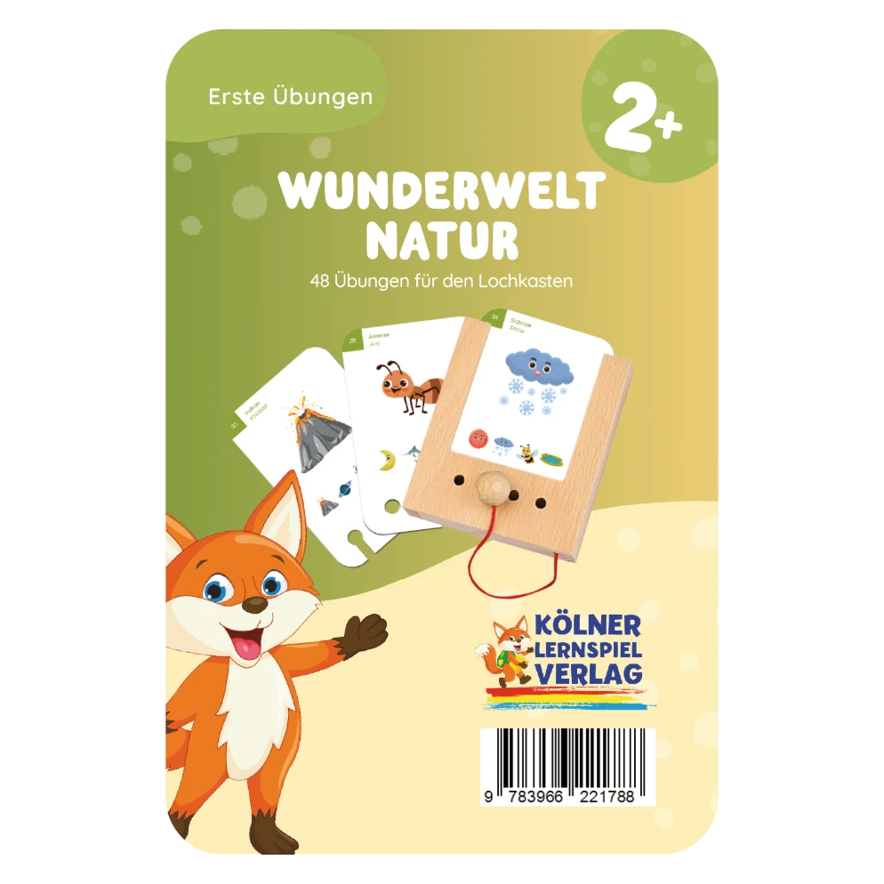 Kartensatz "Erste Übungen: Wunderwelt Natur" vom Kölner Lernspielverlag für den Lochkasten – Lernkarten ab 2 Jahren