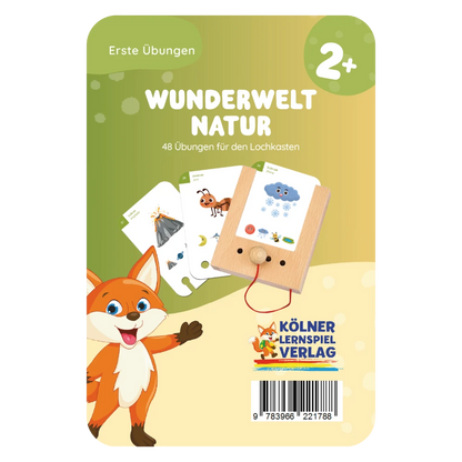 Kartensatz "Erste Übungen: Wunderwelt Natur" vom Kölner Lernspielverlag für den Lochkasten – Lernkarten ab 2 Jahren