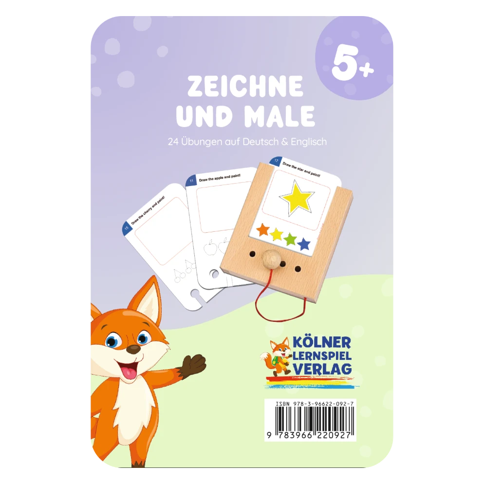 Kartensatz "Zeichne und Male!" vom Kölner Lernspielverlag für den Lochkasten – Lernkarten ab 5 Jahren