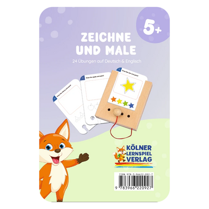 Kartensatz "Zeichne und Male!" vom Kölner Lernspielverlag für den Lochkasten – Lernkarten ab 5 Jahren