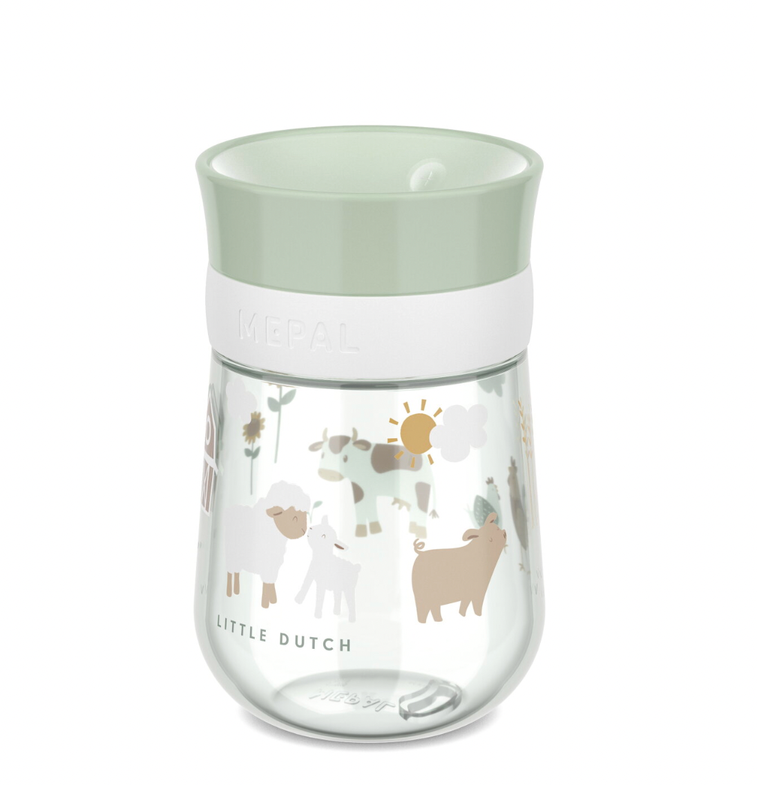 Little Dutch 360° Trinklernbecher Little Farm mit Bauernhoftieren, 300ml – praktisches Geschenk zur Geburt oder zum Kitastart für selbstständiges Trinken