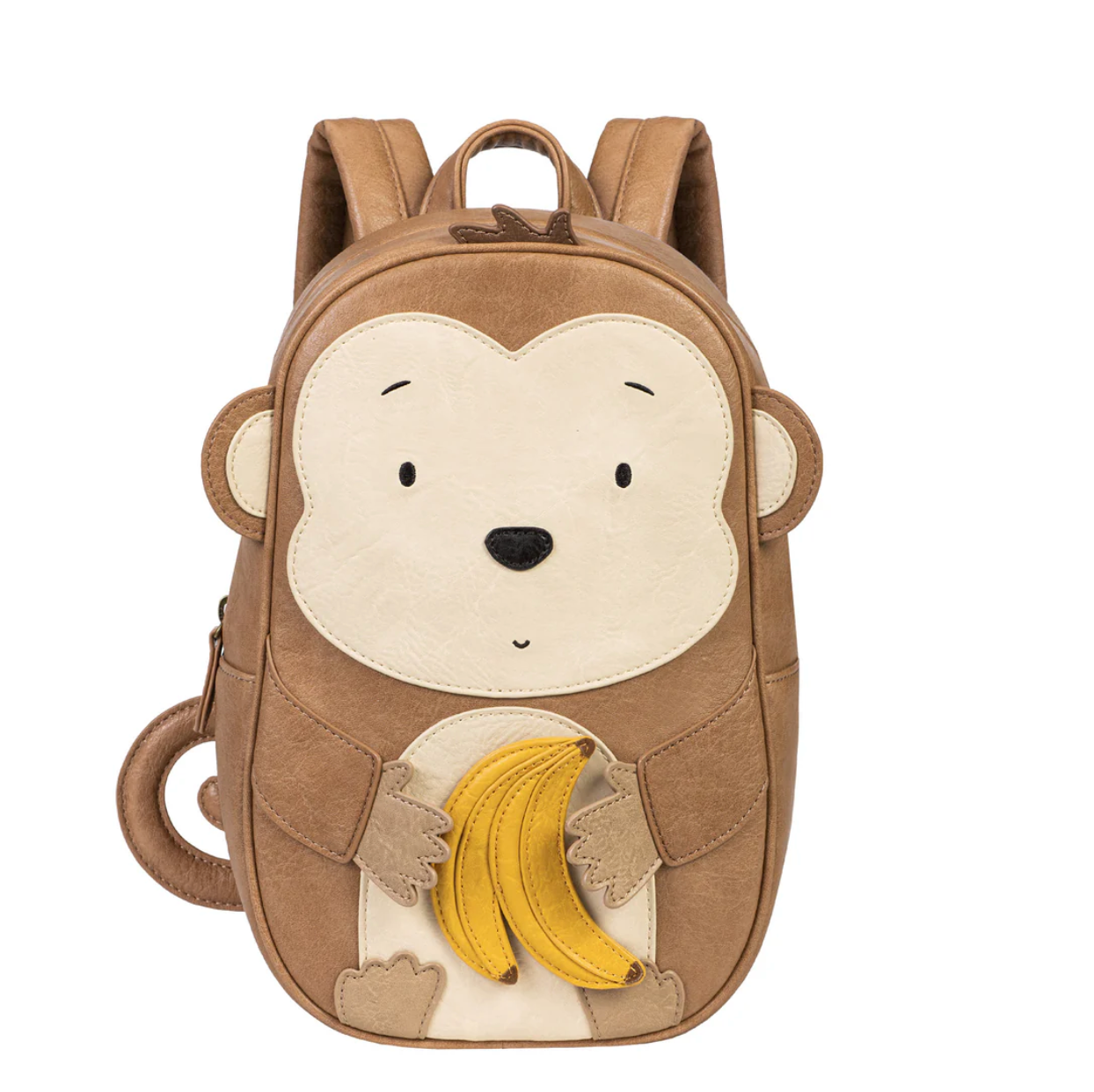Little Who Rucksack Affe Momo groß mit Bananen-Patch – Kinderrucksack für Kita und Ausflug