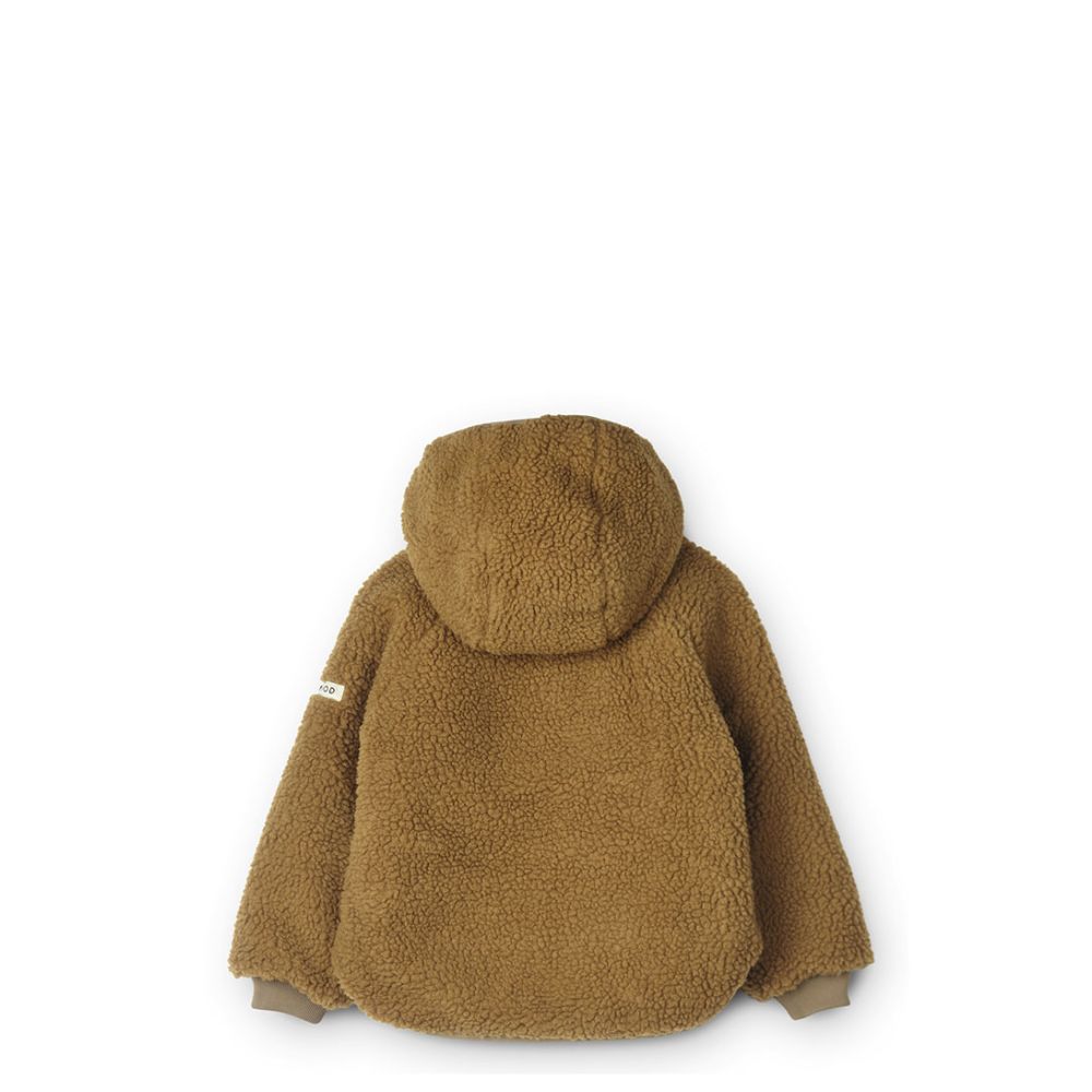 Kuschelige Wendejacke "Jackson Reversible Jacket" von Liewood, Golden Caramel/Oat