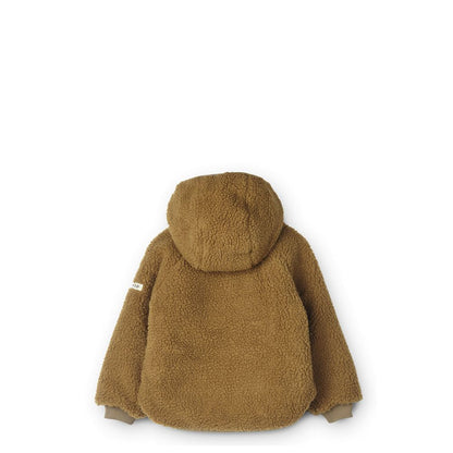 Kuschelige Wendejacke "Jackson Reversible Jacket" von Liewood, Golden Caramel/Oat