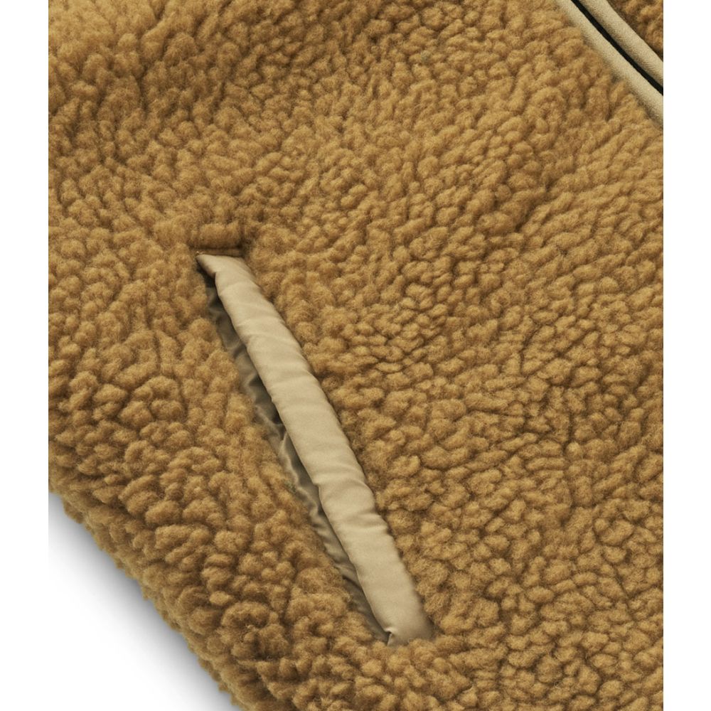 Kuschelige Wendejacke "Jackson Reversible Jacket" von Liewood, Golden Caramel/Oat