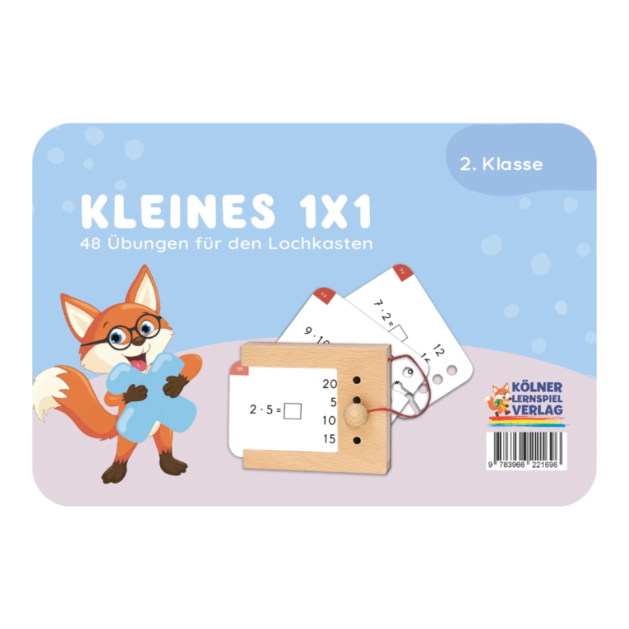 Kartensatz "Kleines 1x1" für den Lochkasten (2. Klasse)