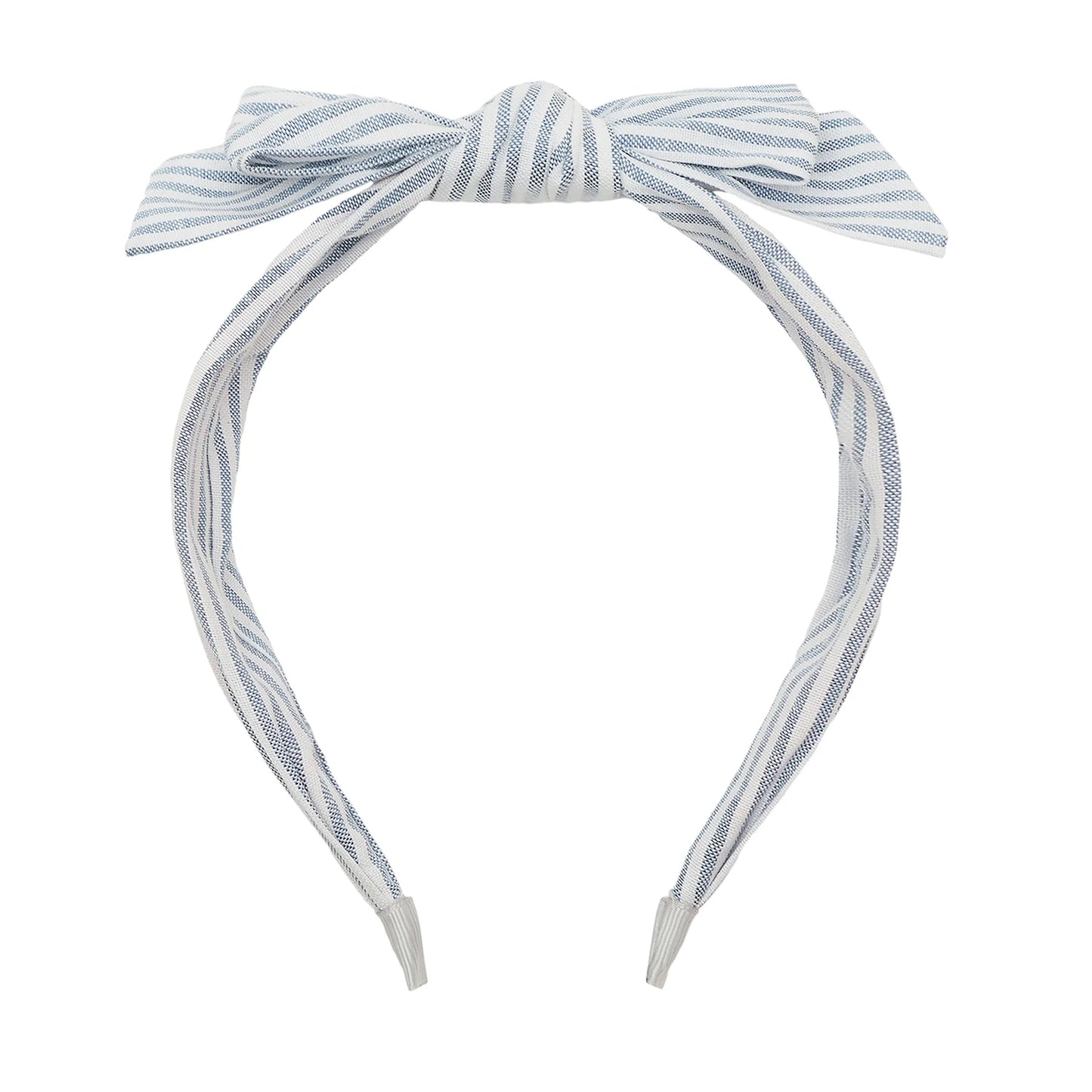 Haarreif Stripe Bow Alice mit blau-weißen Streifen und Schleife von Mimi & Lula – stylisches Kinder-Haaraccessoire im maritimen Look