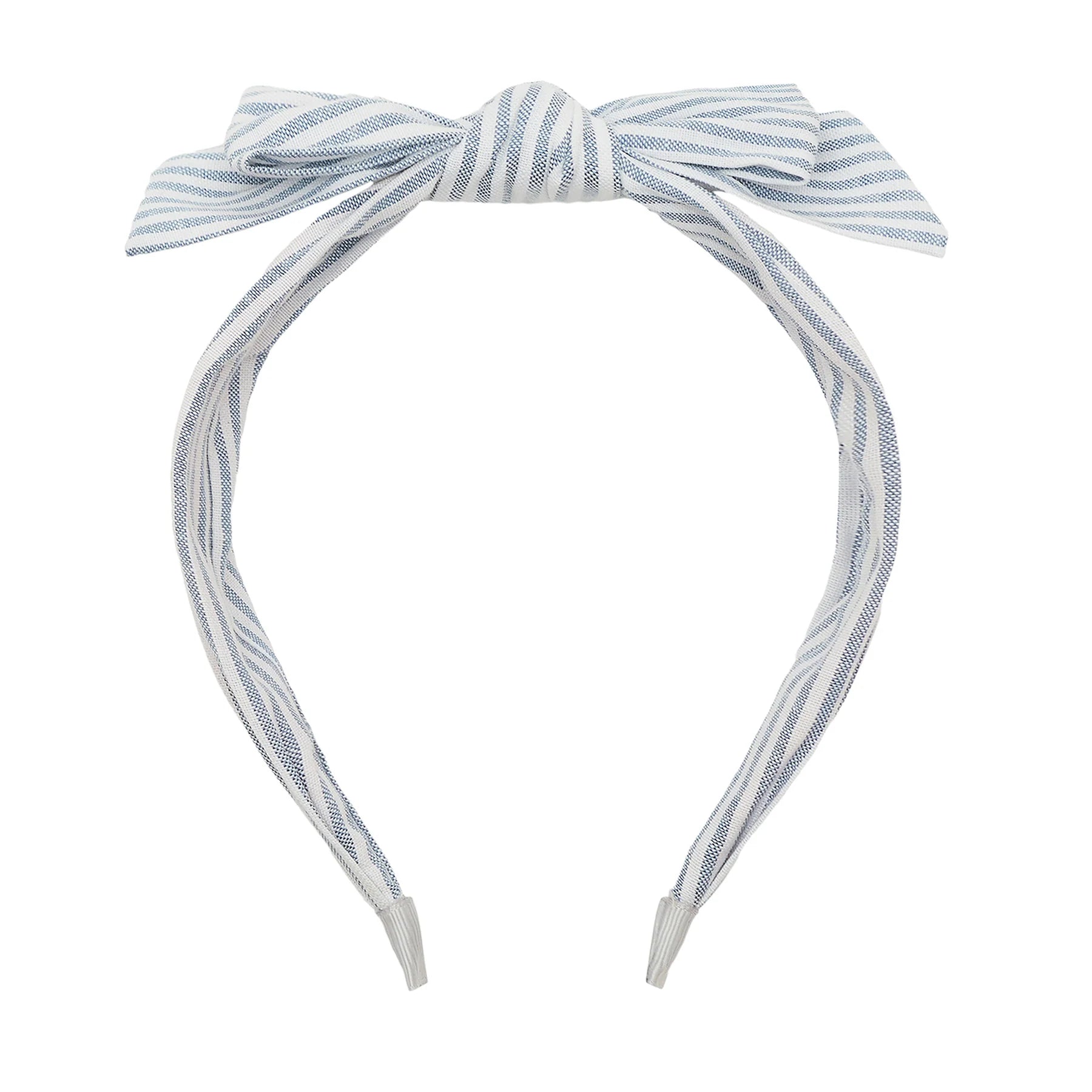 Haarreif Stripe Bow Alice mit blau-weißen Streifen und Schleife von Mimi & Lula – stylisches Kinder-Haaraccessoire im maritimen Look
