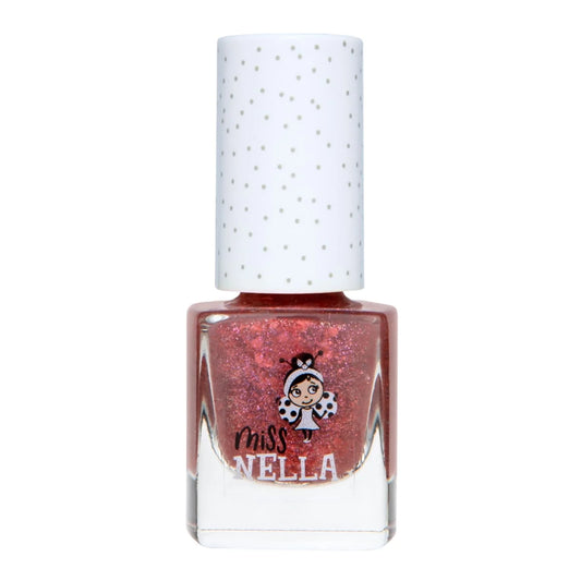 Miss Nella Kindernagellack Shazam in Rot mit Glitzer, abziehbar – Nikolaus-Geschenk für Kinder