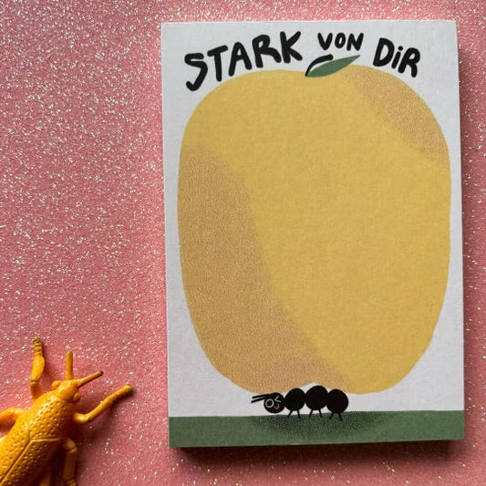 Notizblock „Stark von Dir“ von Slinga Illustration – kleines Dankeschön-Geschenk