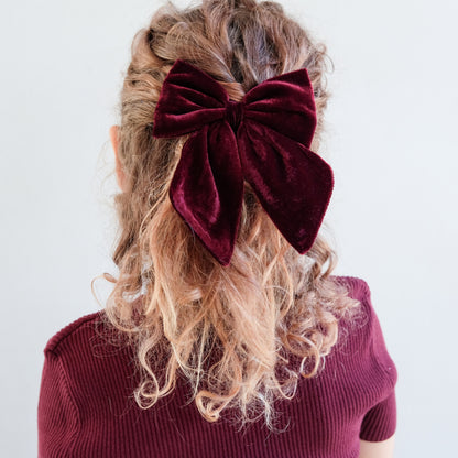 Große Schleifen für das Haar, 2er Set (Rot & Karriert)