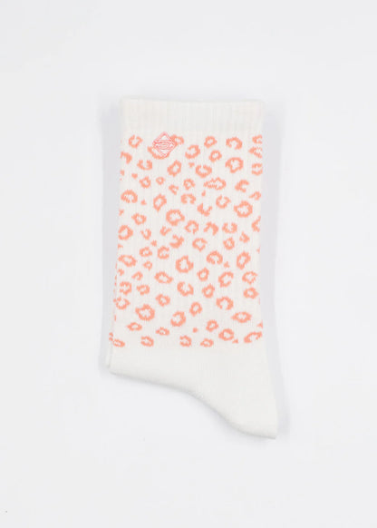 Tennissocken "Leo Peach" mit Leo-Muster von J. Clay für Frauen und Männer