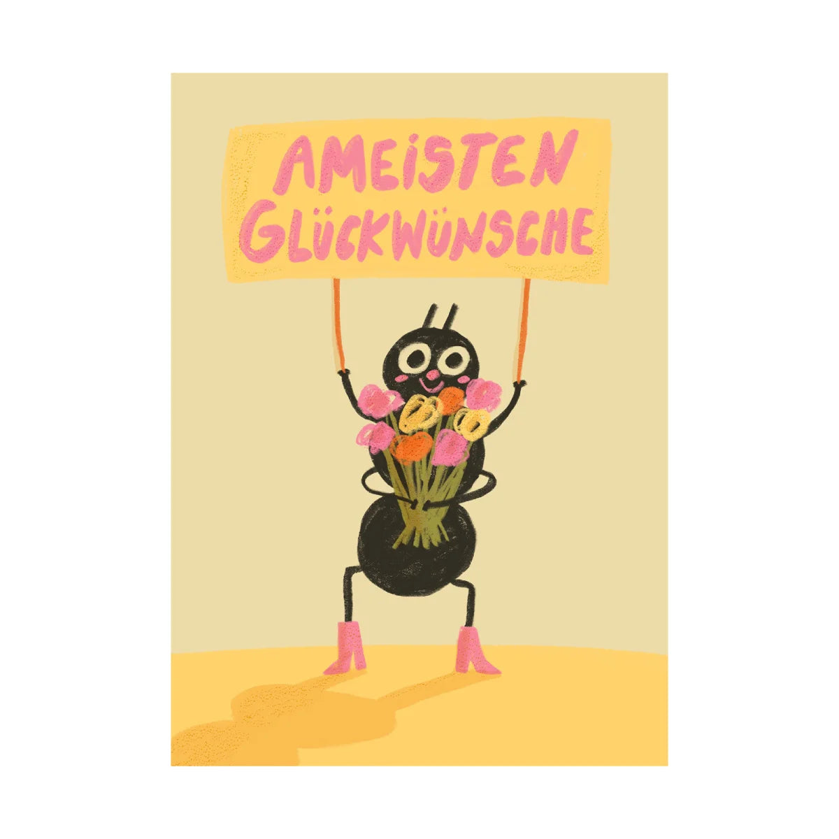 Postkarte "Ameisten Glückwünsche" von Slinga Illustration