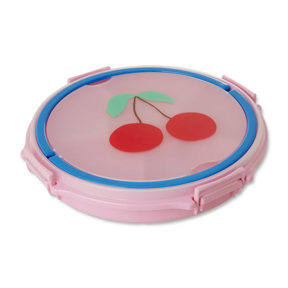 RICE Servierteller in Rosa mit Deckel und Kirschen-Motiv – Geschenkidee für den Sommer