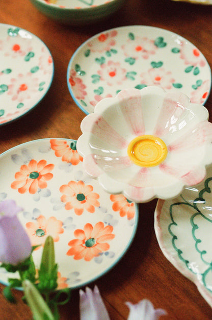RICE Keramikschalen in Blütenform mit Tulpen – Geschenkidee zum Frühling