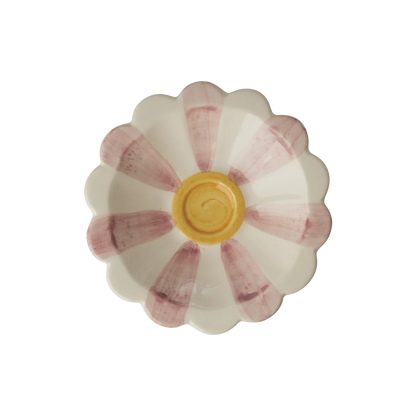 RICE kleine Keramikschale in Blütenform, rosa handbemalt – Geschenkidee zum Muttertag