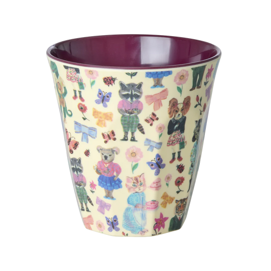 RICE Melamin-Becher Nathalie Lété mit Tiermotiven, 250 ml – Geschenkidee zum Geburtstag
