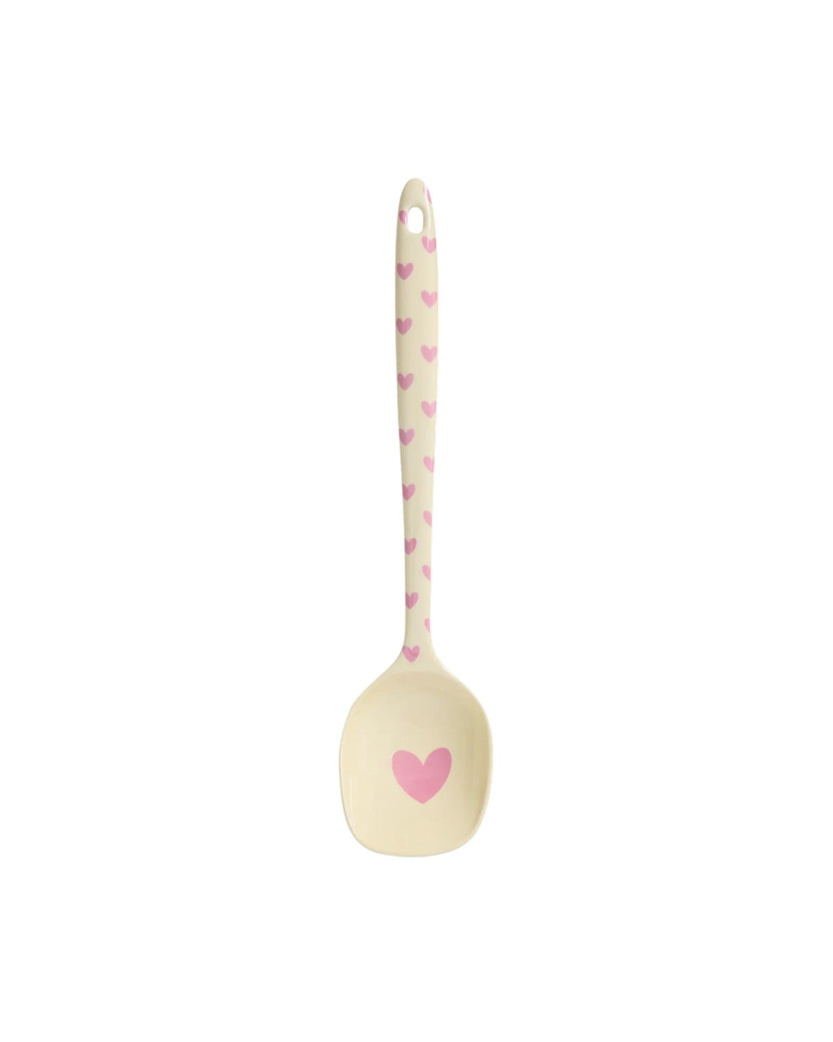 RICE Melamin-Kochlöffel mit rosa Herz – kleines Geschenk zum Muttertag