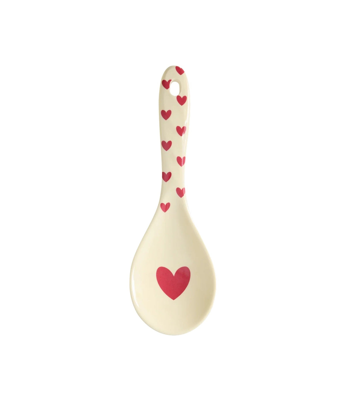 RICE Salatlöffel in Creme mit rotem Herz – Geschenkidee zum Valentinstag