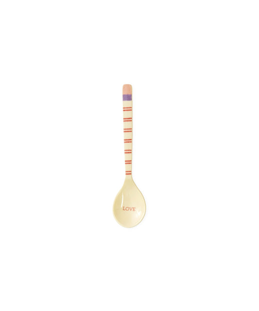 RICE kleiner Melamin-Löffel Stripey Love – Geschenkidee zum Valentinstag