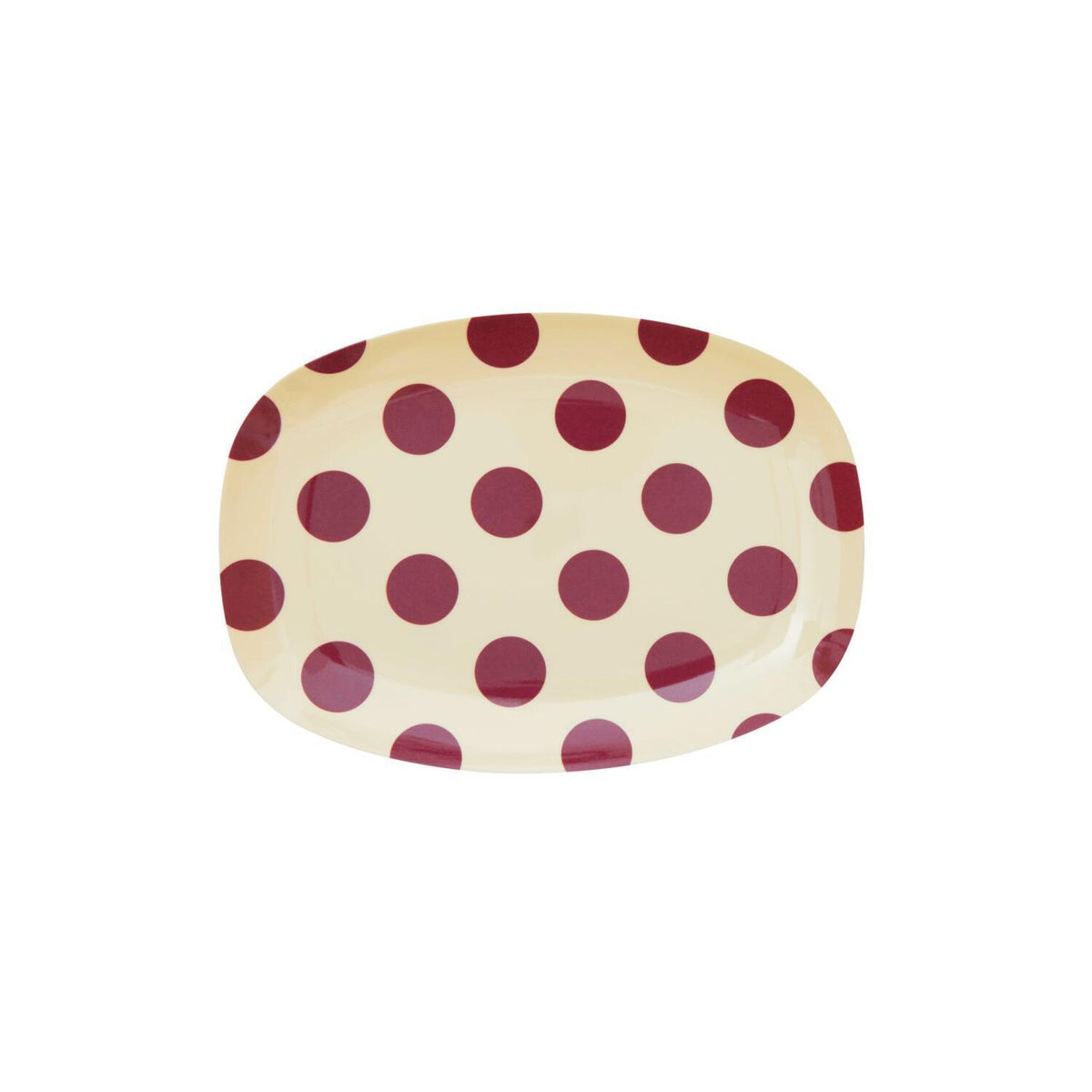 RICE großer Servierteller Purple Dots mit lila Punkten – Mitbringsel für Gastgeber