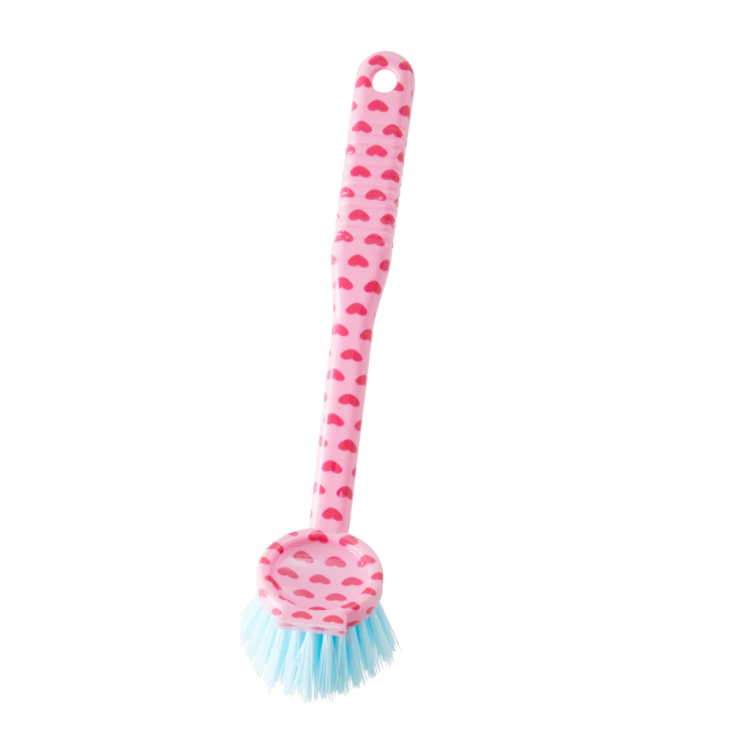 RICE Spülbürste in Pink mit Herzen – kleines Mitbringsel zum Einzug