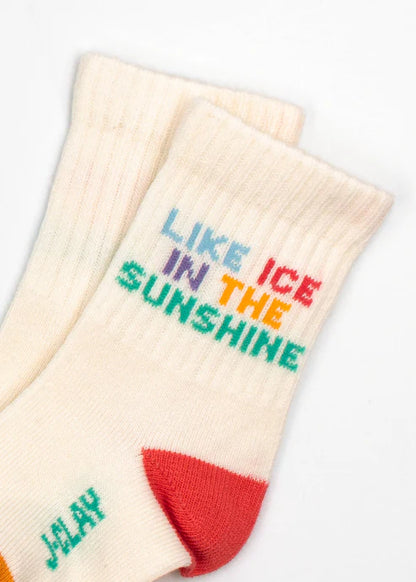 Socken mit "Like ice in the sunshine" Aufschrift für Babys und Kinder bis 4 Jahre