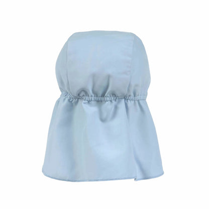 Hellblauer Sommerhut mit UV-Schutz und Nackenschutz von Lässig in der Rückansicht