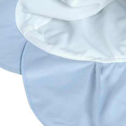Detailaufnahme des hellblauen Sommerhuts mit UV-Schutz von Lässig mit weichem Innenfutter und Naht