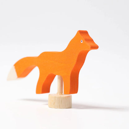 Steckfigur Fuchs von Grimm's aus Holz für den Geburtstagsring und Jahreszeitenring