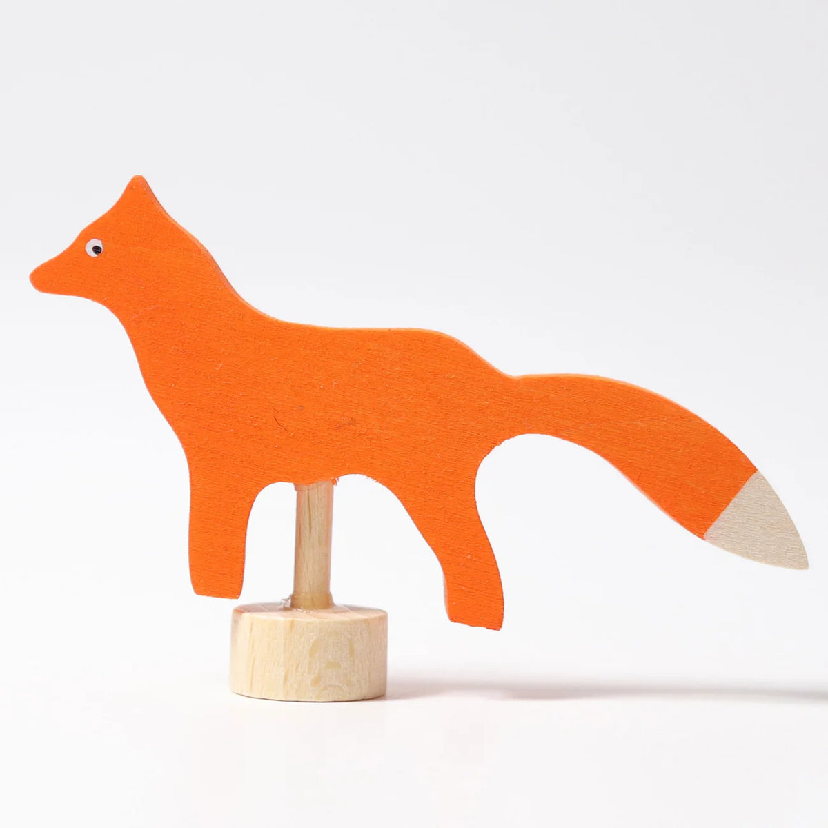 Holzfigur Fuchs von Grimm's im Profil – Steckfigur für Geburtstagsring und Jahreszeitenring
