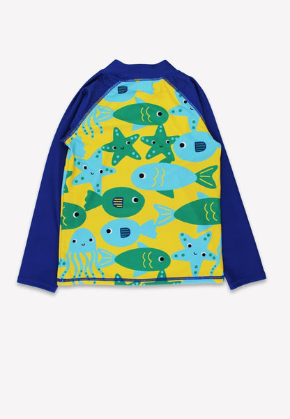Kinder UV-Oberteil langarm mit Fisch-Motiv von Toby Tiger, UPF 50+