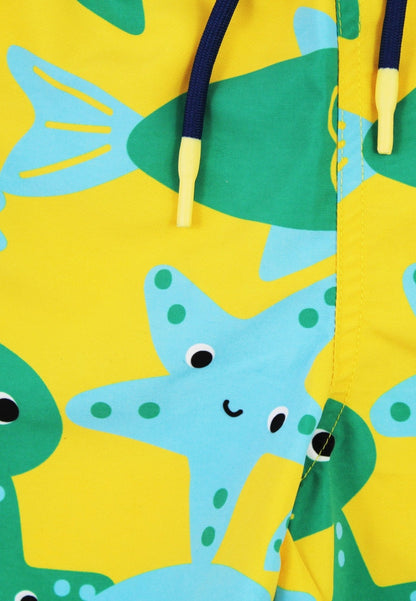 Kinder Schwimmshorts mit Fisch-Motiv von Toby Tiger, UV-Schutz UPF 50+