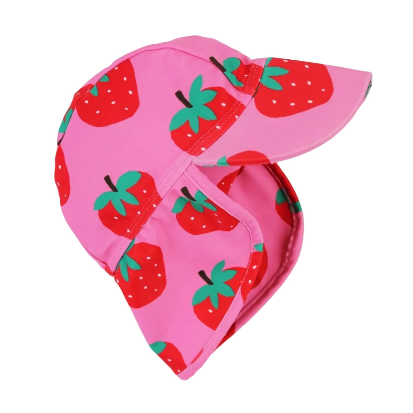 Toby Tiger Baby Sonnenhut mit Erdbeer-Motiv, rosa, UPF 50+ UV-Schutz