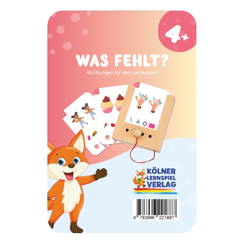 Kartensatz "Was fehlt 4+" für den Lochkasten (ab 4 Jahren)